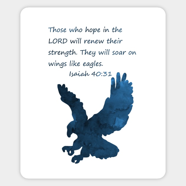 Bible Verse - Eagle - Isaiah 40 31 Sticker by TheJollyMarten